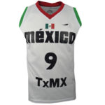 Uniforme basket mexico blanco frente