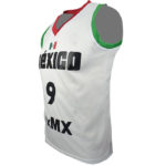 Uniforme basket mexico blanco lateral