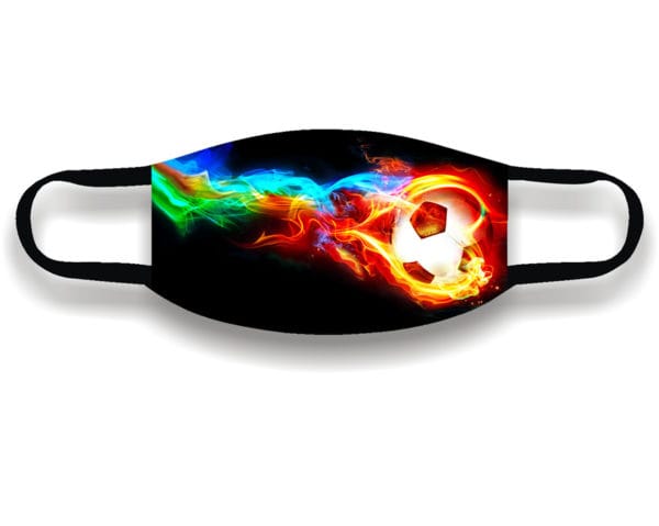 Cubrebocas Fire Soccer Ball